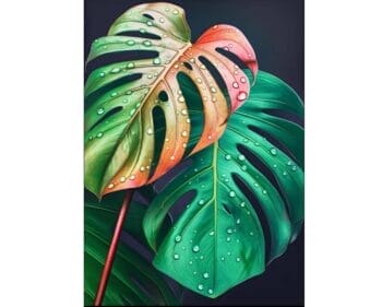 5d Diamond painting Egypt Green Leaf full round drill 30*40 لوحة ماسية ورق الشجر الاخضر رسم بالماس