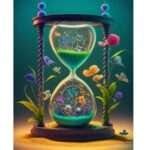 5d Diamond painting Sand clock full round Ab drill 50*70 لوحة الساعة الرملية رسم بالماس