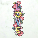 5d Diamond painting sticker Love 39*15 إستيكر قلوب رسم بالماس