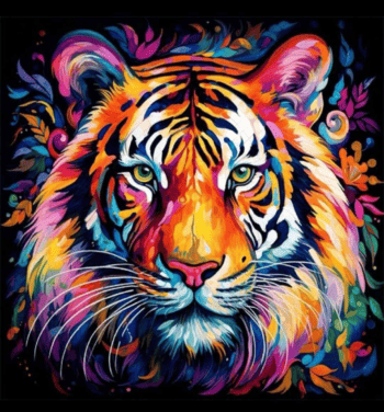 5d Diamond painting Tiger full round drill 35*35 لوحة ماسية النمر رسم بالماس