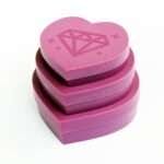 3 Love Heart Shape Diamond Painting Tray box Bead Storage Kit  علب قلوب لحفظ الماسات
