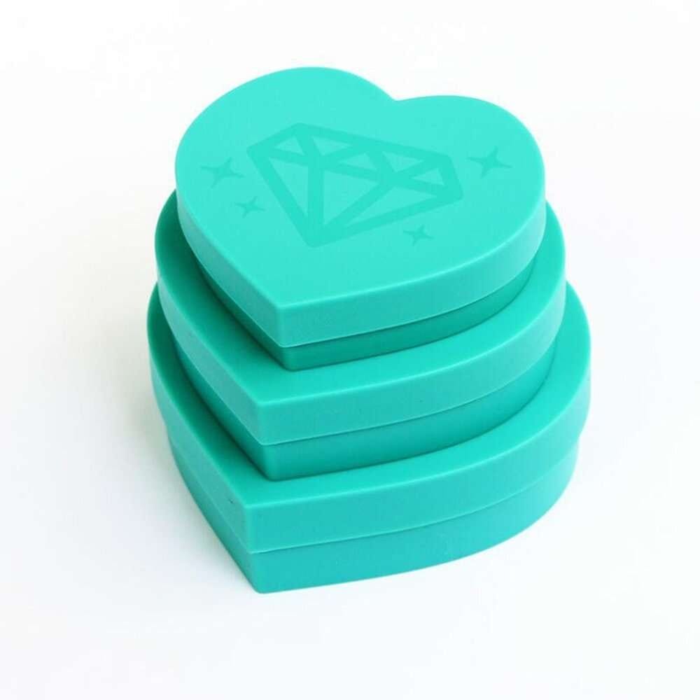 3 Love Heart Shape Diamond Painting Tray box Bead Storage Kit علب قلوب لحفظ الماسات