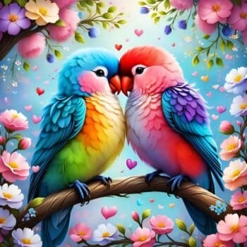 5d Diamond painting Egypt the lovely bird full round drill 40*40 لوحة عصفور الحب الرسم بالماس
