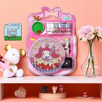 5d Diamond Painting Egypt Clock Rabbit & cake round drill 20*20 ساعه الأرنوبه والتورته لوحات ماسيه