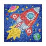 diamond painting Kids Rocket crystal Full Drill 18*18 لوحة الصاروخ الرسم بالماس للأطفال دايموند كريستال