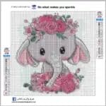 5d Diamond Elephant Girls full round AB drill لوحة فيل بناتي ديزني رسم بالماس