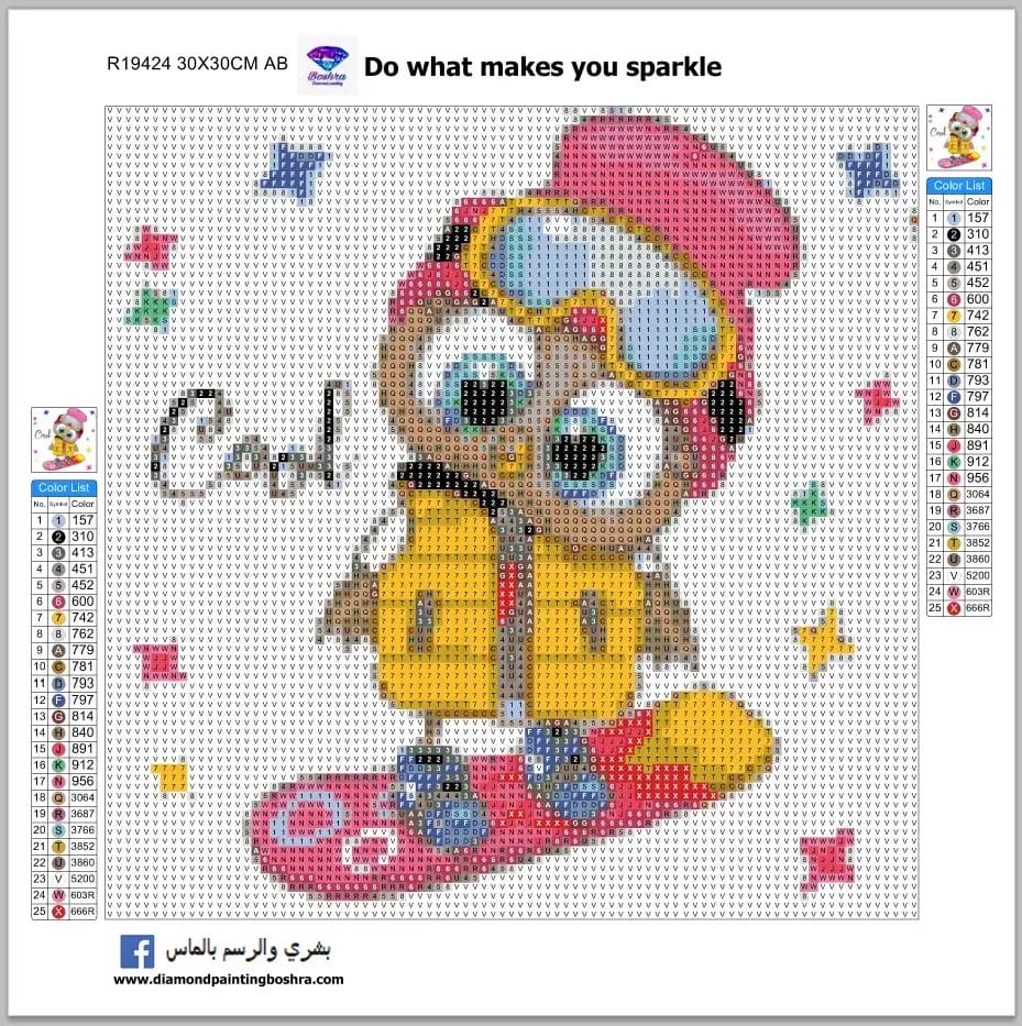 5d Diamond chick cartoon full round AB drill لوحة كتكوت ديزني رسم بالماس