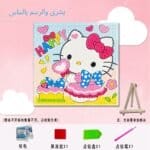 5d Diamond Painting Egypt kitty round drill 20*20 لوحة كيتي لوحات ماسية مشدوده علي ايطار