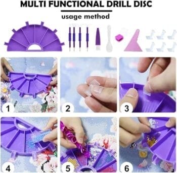 31 Boshra Purple Diamond Painting tools Kit مجموعة أدوات بشري البنفسجي للرسم بالماس