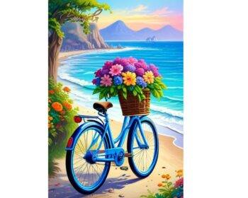 5d Diamond painting Egypt Bike full round drill 40*30 لوحة العجلة رسم بالماس