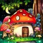 5d Diamond painting Mushroom full round Ab drill 30*30 لوحة الماشروم رسم بالماس