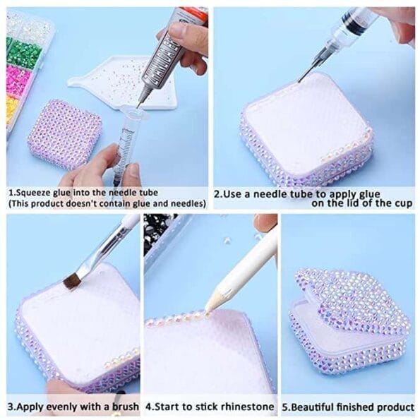 E 8000 Rhinestone Glue Clear Multi-Function Adhesive Super Glue with Cap & Precision Tip for Jewelry Repair, Small Hobby Models, Metal Stone Crafts, Fabric(110ML)لزق ايه 8000 للزق الماسات ولكل الاغراض ضد الماء