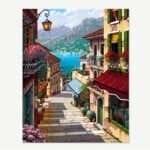 5d Diamond painting Egypt Town full round drill 30*40 لوحة المدينه رسم بالماس