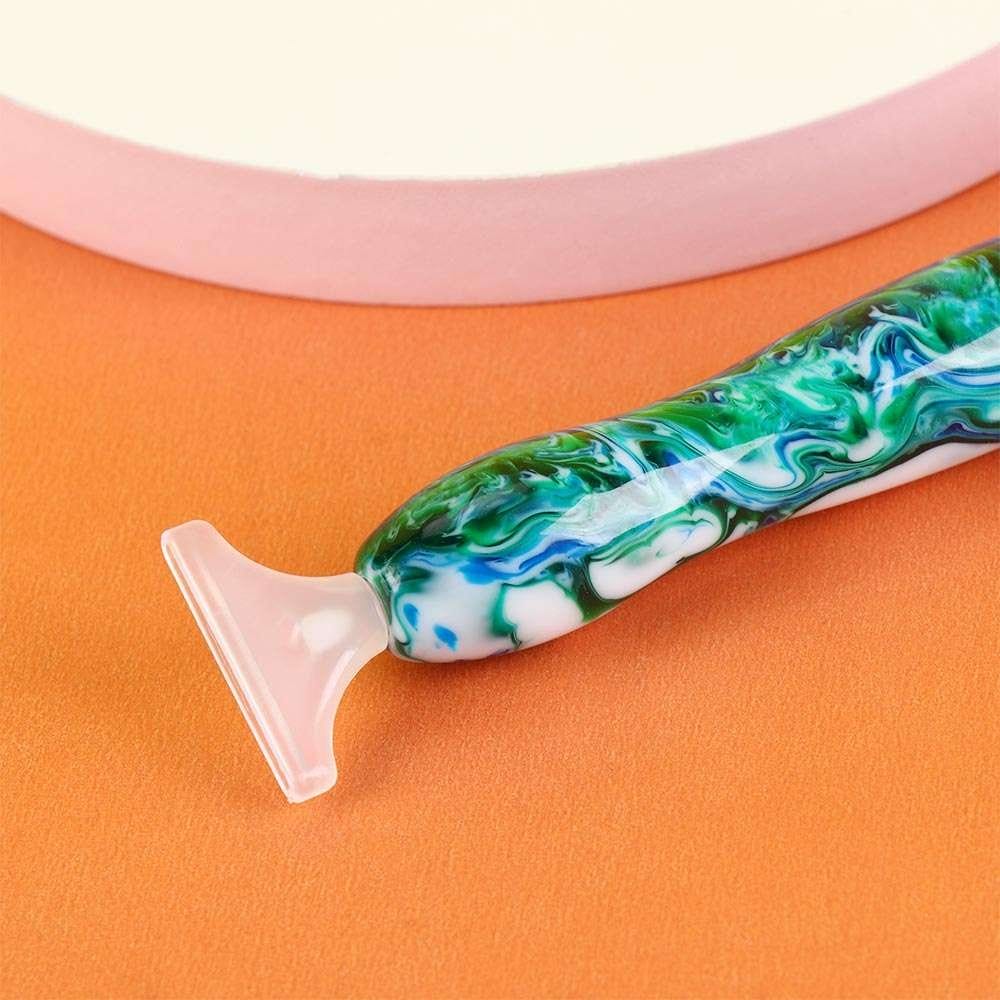 Point Drill Embroidery Resin Pen with 4 Head 5D DIY Painting Tools Pen Glue قلم الريزين مع 3 رؤس