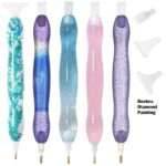 Point Drill Embroidery Resin Pen with 4 Head 5D DIY Painting Tools Pen Glue قلم الريزين مع 3 رؤس