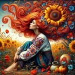 5d Diamond painting Boshra Egypt spring girl full round drill 45*45 لوحة فتاة الربيع رسم بالماس