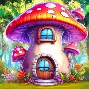 Mushroom diamond painting Egypt full crystal drill 30*30 لوحه الماشروم بخرز كريستال