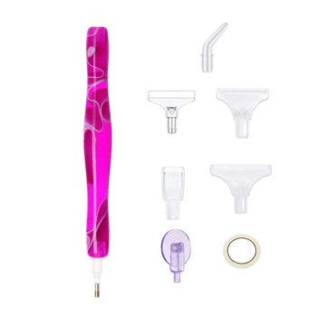 Diamond painting Multiplacer pen with 7 Head & glue 5D DIY Painting Tools Pen Glue قلم مزدوج ملون مع 7 رؤس معدن ولزق