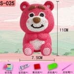 5d Boshra Diamond painting Egypt piggy bank bear round drill 10*11 cm حصاله دبدوب من بشري والرسم بالماس