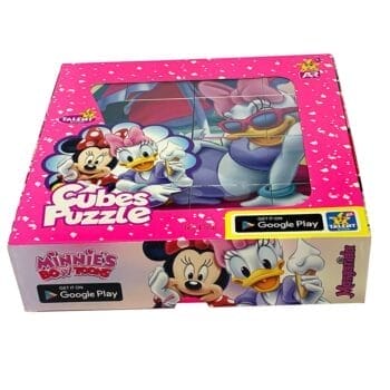 Mine & duck Cube Jigsaw Puzzles for Kids 16 Cubes+5 years old بازل مكعبات ميمي و زيزي