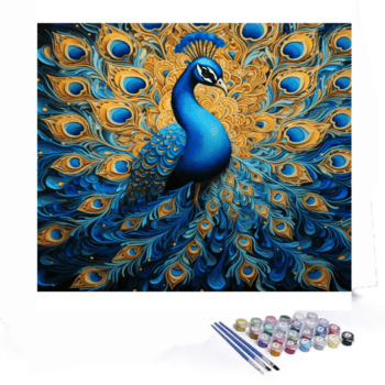 Paint by Number for Kids and Adults peacock 40*50  الرسم والتلوين بالارقام لوحة الطاووس