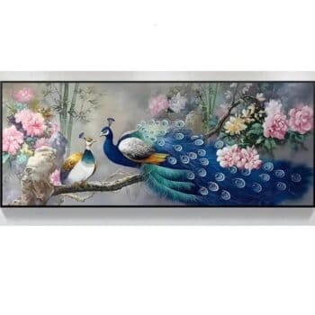 5d Peacock Full Round Drill Diamond Painting 45*85  لوحة الطاووس رسم بالماس في مصر