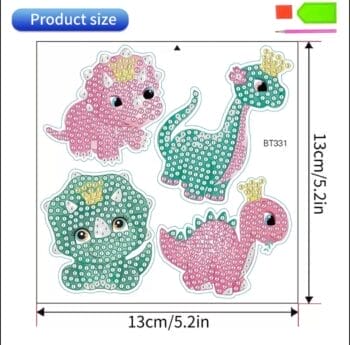 5d Diamond painting Dinos إستيكرات ديناصور رسم بالماس