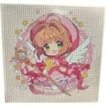 5d Diamond Painting girl round drill 20*20 لوحة الفتاه ماسية مشدوده علي ايطار1