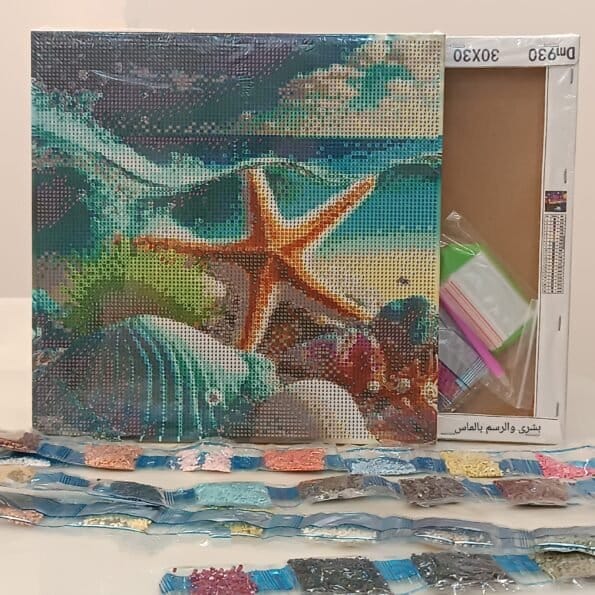diamond painting sea shell