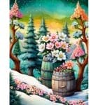 5d Diamond painting Egypt Cold full round drill 40*50 لوحة الشتاء رسم بالماس