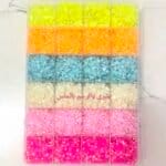 6 grid AB Jelly Rhinestones round 5D Diamond Painting Drills 3 mm with big box علبة الوان الماس دائريه6 لون