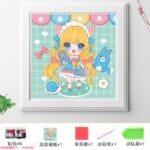 5d Diamond Painting Egypt girl partial drill with frame18*18 لوحة البنت لوحة ماسية جزئيه مع إيطار 