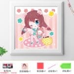 5d Diamond Painting Egypt girl partial drill with frame18*18 لوحة البنت لوحة ماسية جزئيه مع إيطار 