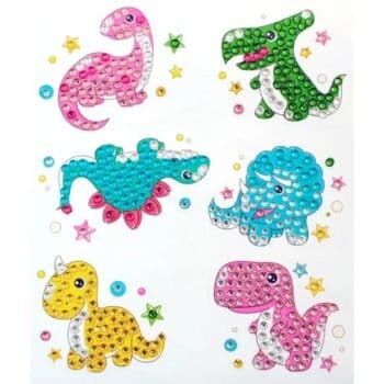 6 pices 5d Diamond painting Dinos إستيكرات ديناصور رسم بالماس