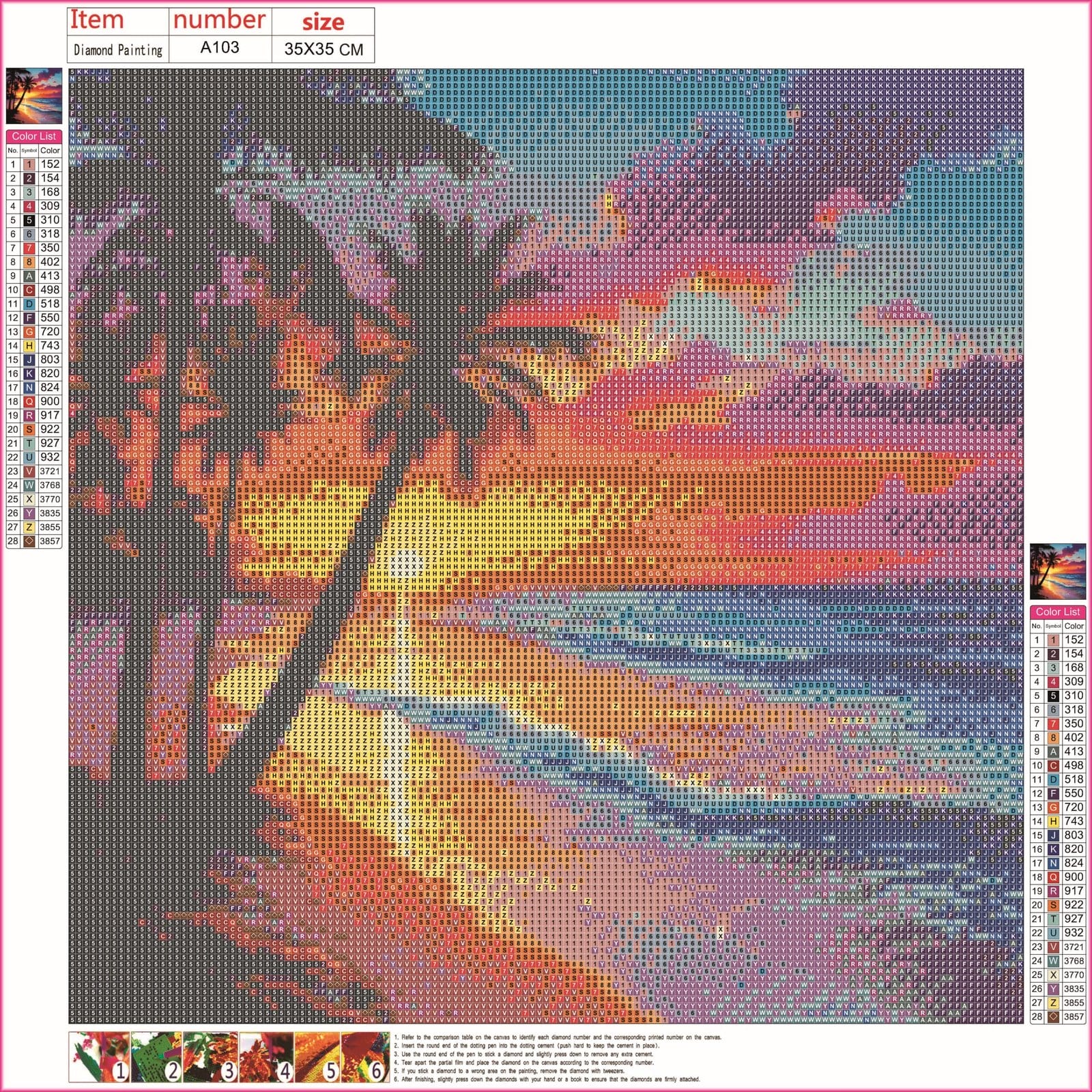 A103-40X40CM--square diamond painting square-diamond-painting