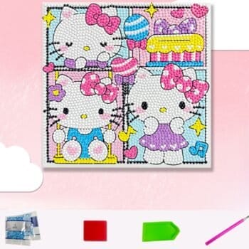 5d Diamond Painting Egypt kitty round drill 20*20 لوحة كيتي لوحات ماسية مشدوده علي ايطار