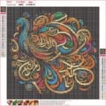 Boshra diamond painting peacock 40×40 A082