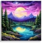 A002-30X30CM–diamond painting egypt moon