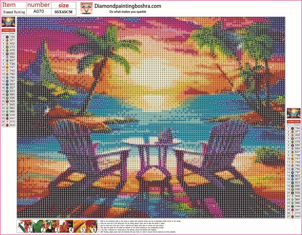 A070-35X45CM-beach لوحات ماسية