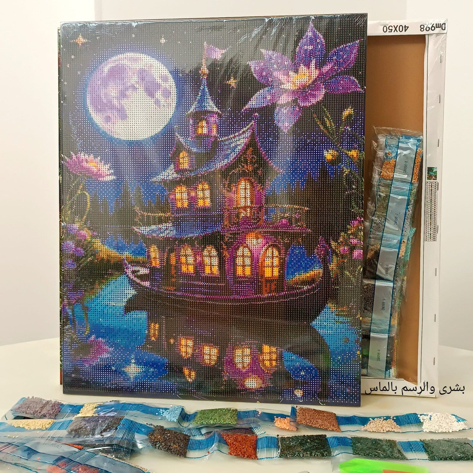 Diamond painting egypt boat Diamond Painting Egypt Magic Boat Frame & AB Full Round Diamonds 40*50 cm لوحة ماسية المركب السحري بإطار خشب و دايموند إيه بي