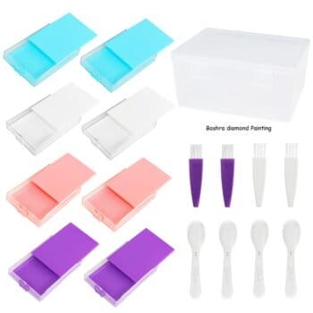 Boshra Diamond painting Egypt 8 tray box تمن اطباق منظمه علب من بشرى والرسم بالماس