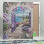 5d Diamond painting Egypt Lavander full round ab drill 40*50 لوحة ماسية لافندر